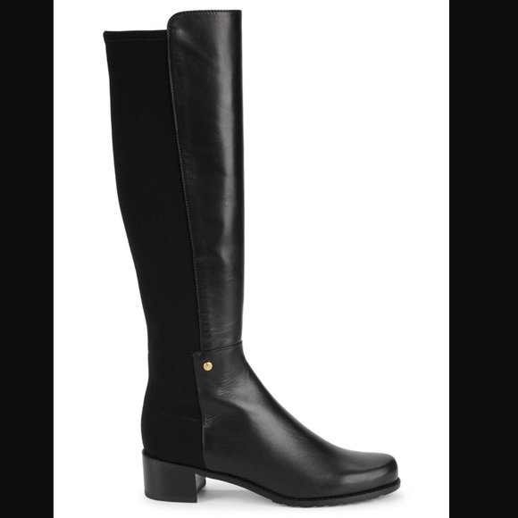 Stuart Weitzman Knee High Black Leather Boots - Picture 2 of 8